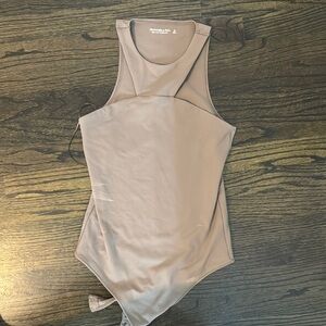 Women's Beige Sleeveless bodysuit